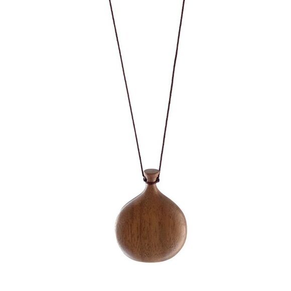 New Chinese-Style Wooden Wine Pot Necklace โ Vintage Artistic Long Sweater Chain - Picture 4 of 5
